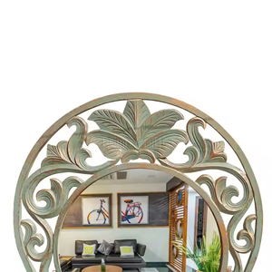 Handcrafted <b>Wooden</b> <b>Mirror</b> Collection Modern Luxury Eco-Friendly Glass Wall Decor by Azora Industries - Product Image 3