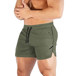 Nuevos pantalones cortos para correr de gimnasio para hombre al por mayor, pantalones cortos para correr de marca personalizados con patrón sólido, pantalones cortos deportivos de entrenamiento ecológicos - Product Image 2