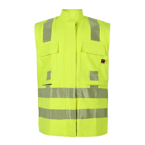 <span class=keywords><strong>Chaleco</strong></span> de Trabajo Reflectante de <span class=keywords><strong>Alta</strong></span> <span class=keywords><strong>Visibilidad</strong></span>, Antiestático y Resistente a las Llamas, de Modacrílico, para la Industria de la Energía, la Construcción y las Utilidades - Product Image 1