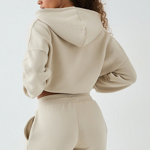 Precio Económico para Compradores al por Mayor: Sudadera Corta con Capucha para Mujer, Diseño Elegante de Alta Calidad, Chándal con Cierre de Cremallera y Tela Suave - Product Image 5