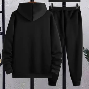 Conjunto de Sudadera con Capucha y Pantalones Deportivos de Felpa 100% Algodón, Transpirable, para Adultos, Otoño e Invierno - Product Image 2