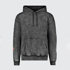 2025 nuevas sudaderas con capucha con logotipo personalizado lavado con ácido 100% algodón mezclado y sudaderas con capucha lavadas con ácido térmico de alto diseño para Unisex - Product Image 2