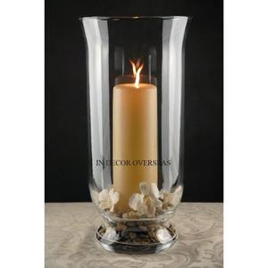 Customized Design And Size Available Gold Plated Aluminum Casted And Clear <b>Glass</b> Made Decorative <b>Hurricane</b> Candle Holder - Product Image 3