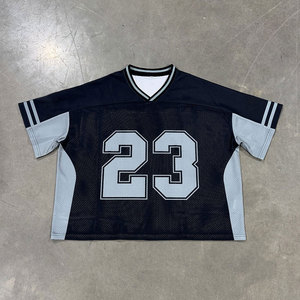 Derniers vêtements de sport oversize en polyester pour équipe Maillot américain uni en maille vierge Vêtements de football rétro de haute qualité - Product Image 3
