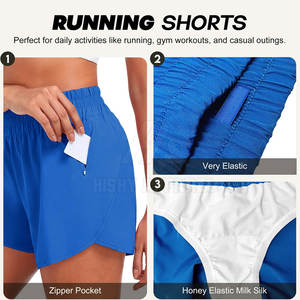 Shorts de course légers pour femmes avec design à séchage rapide, parfaits pour la course en plein air, la salle de sport, l'entraînement physique et les vêtements décontractés - Product Image 6