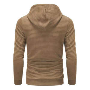 Sweat à capuche streetwear pour homme en tricot gaufré épais personnalisable, 100% coton, logo personnalisable, motif de dessin animé, poche pour homme - Product Image 3