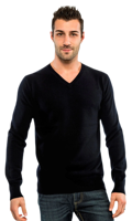 Pull-over élégant italien pour homme V Man, hypoallergénique, col roulé classique, tissu en caséine fine, tricoté pour la saison hivernale