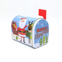 Boîte en métal personnalisée en forme de boîte aux lettres, de qualité alimentaire, pour emballages cadeaux de bonbons, chocolats et biscuits