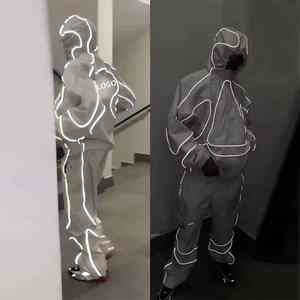 ชุดเซ็ตเสื้อผ้าฤดูหนาว SUMROOS แบบสตรีทแวร์ 2 ชิ้น เสื้อแจ็คเก็ตกันลมเนื้อหนา ผ้าไนลอน ชุดวอร์มมีฮู้ด กางเกงวอร์มขายาว - Product Image 5