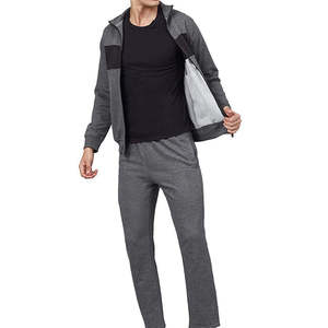 Conjunto de chándal de gimnasio de alta calidad para hombre, trajes de Jogger de algodón al por mayor del fabricante profesional, stock en blanco sólido de invierno - Product Image 2
