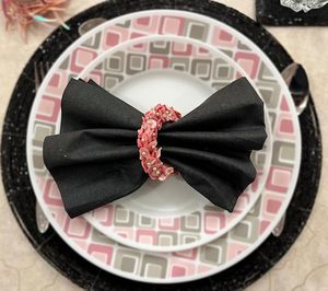 Servilletero de lentejuelas de cristal, gran reunión familiar diaria, decoraciones para fiestas, mesa de comedor de papel de madera de Metal a granel, temporada de primavera - Product Image 2