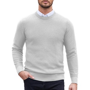 Pull en coton à manches longues pour homme, décontracté, uni, basique, tricoté, pull d'hiver pour homme - Product Image 4