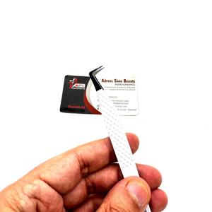 90 Degree Slim Boot <b>Tweezer</b> White With Black Custom Logo Printing Stainless Steel Beauty Tool OEM Service - Product Image 1