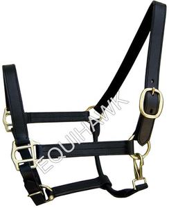 Licol de cheval de style selle anglaise personnalisé cuir confortable rembourré avec accessoire de collier de tête de quincaillerie en laiton réglable - Product Image 4