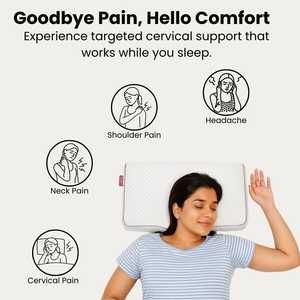 Oreiller orthopédique à contour ergonomique moderne avec mousse à mémoire de forme papillon Cadeau de lit du Nouvel An pour le soutien du cou Style Boston - Product Image 4