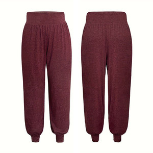 Pantalones de Chándal Holgados y Elegantes para Mujer de Talla Grande, Cintura Elástica, Tejido de Rayón Suave y Elástico, Pantalones de Punto con Bolsillos - Product Image 5