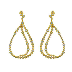 Luxury gold plating 925 sterling silver <b>pink</b> topaz gemstone earring for women <b>Jewelry</b> - Product Image 3