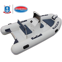 Bateaux pneumatiques rigides en fibre de verre haute performance de 11 pieds, 5 personnes, coque en fibre de verre, pour la détente