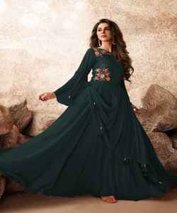 Tendencia Nueva llegada Último diseñador Ropa de fiesta de moda Vestido de longitud de harina para mujeres indias Hermoso Color negro ApparelGarment - Product Image 4