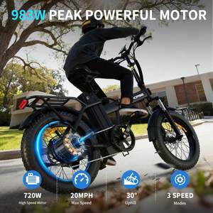 Trottinette électrique Windhorse W4A - Autonomie de 70 miles, vitesse de 20 mph, moteur de 720 W, batterie 48 V/15,6 Ah - Product Image 3
