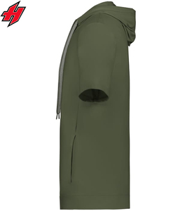 Sudadera de felpa francesa de manga corta personalizada de alta calidad para hombre nueva moda Otoño deporte liso polar estampado al por mayor Sudadera con capucha - Product Image 2