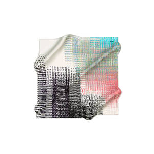 Off-White Silk Patterned <b>Square</b> <b>Scarf</b> for Summer - Product Image 1