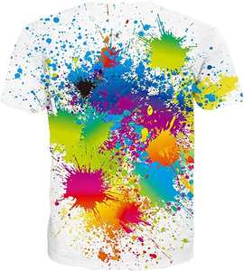 Venta al por mayor de encargo de alta calidad en blanco 100% poliéster camiseta hombres sublimación impresión camisetas - Product Image 4