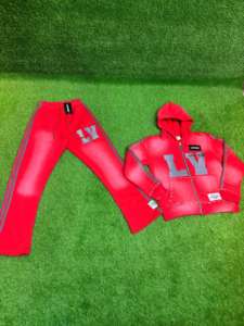 Alta calidad de encargo de los hombres de gran tamaño 100% de algodón de lana de peso pesado bordado apliques invierno tiras laterales de ganchillo - Product Image 6