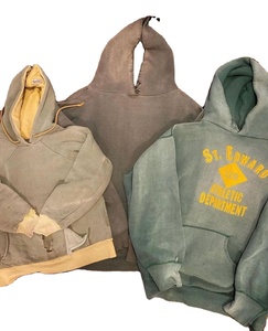 เสื้อฮู้ด480GSM ผ้าคอตตอน100% ของผู้ชายผ้าฟรินซ์เทอร์รี่ฟอกสีกรดวินเทจสองชั้นสำหรับฤดูหนาวดูซีดแสงแดด - Product Image 3