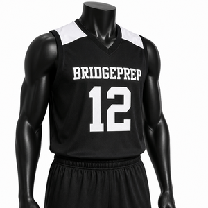 Conjunto de Uniforme de Baloncesto Negro Personalizado, Camiseta y Pantalones Cortos de Baloncesto Transpirables Sublimados para Hombre, Ropa de Equipo - Product Image 4