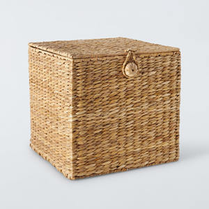 กล่องเก็บของทำจากผักตบชวา  กล่องเก็บของรักษ์โลก  กล่องจัดระเบียบบ้าน  ขายส่ง - Product Image 2