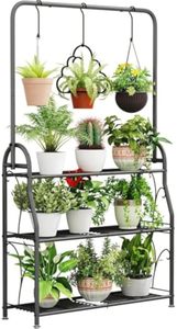 Soporte <span class=keywords><strong>para</strong></span> <span class=keywords><strong>plantas</strong></span> de esquina de 3 niveles <span class=keywords><strong>para</strong></span> interiores y exteriores, estante colgante <span class=keywords><strong>para</strong></span> <span class=keywords><strong>plantas</strong></span>, soportes de flores de Metal <span class=keywords><strong>para</strong></span> sala de estar, balcón y jardín - Product Image 2