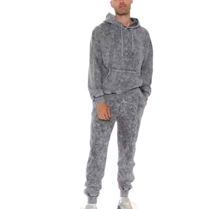 Conjunto Deportivo de Felpa con Capucha, Unisex, Cómodo, Lavado Ácido, 100% Algodón, con Logotipo, Alta Demanda 2026, para Entrenamiento, Invierno - Product Image 2