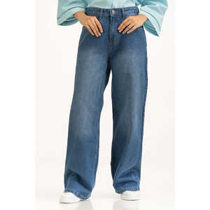 กางเกงยีนส์ทรงบาร์เรลฟิตขากว้าง WM-JNS-SS25-009 สไตล์แฟชั่นเรียบง่าย - Product Image 3