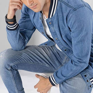 Veste en jean de service OEM vente à chaud en haute qualité 2024 veste en jean veste en jean décontractée de rue pour hommes - Product Image 6