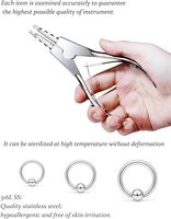 Kit de perforación corporal de acero inoxidable de estilo clásico con abrazaderas fórceps anillos de nariz tabique labio ombligo lengua anillos de vientre