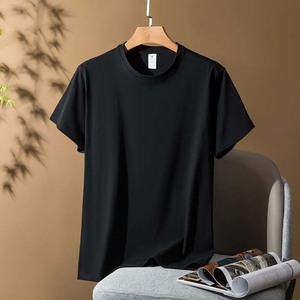 Logotipo impreso personalizado en 100% algodón Camiseta de secado rápido para hombres Camiseta lisa de manga corta - Product Image 2