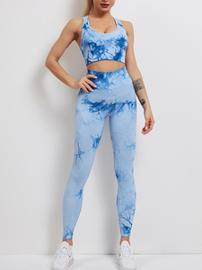 Leggings de Yoga de Cintura Alta para Mujer, Sólidos, de Spandex/Nylon, Transpirables, Ropa Deportiva para Correr, Top de Yoga, Conjunto Deportivo para Gimnasio y Fitness - Product Image 5