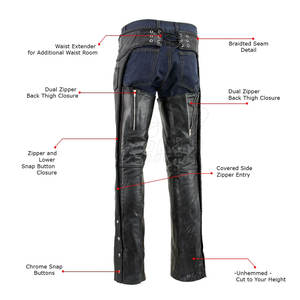 กางเกงหนังมอเตอร์ไซค์หนังสไตล์กำหนดได้เองดีไซน์ใหม่ - Product Image 4