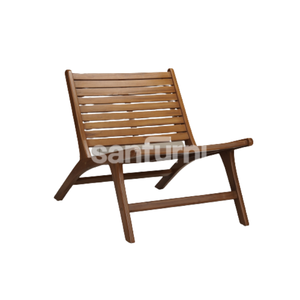 Sillón de jardín de madera sin brazos con teca de madera maciza muebles de exterior de estilo simple moderno silla de patio de jardín de alta calidad - Product Image 1