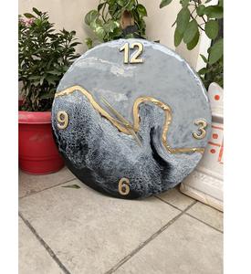 Minimalist Industrial Retro Resin Eco-Friendly Handmade Wall <b>Clock</b> Simple Modern Design Home Decoration Living Room Bedroom - Product Image 6