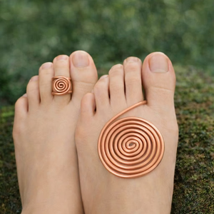 ชุดแหวนมือเกลียวทองแดง  งานฝีมือสำหรับการทำสมาธิ การสร้างพลัง และการบำบัดด้วยพลังงาน - Product Image 6