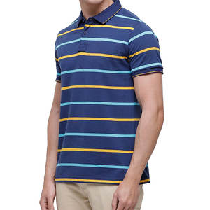 Polo décontracté unisexe grande taille pour homme, manches courtes, couleur unie, tissu en polyester tricoté, logo personnalisé, polo pour homme - Product Image 6