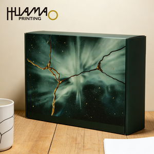 Recycled Custom-made dark green corrugated <b>box</b> Custom double-side printing <b>shipping</b> <b>box</b> for clothes other shoes packaging design - Product Image 5