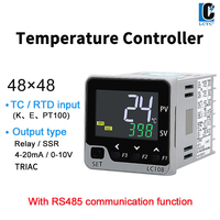 Termostato PID LCTC, Controlador de Temperatura 85-265 VCA, Entrada TC/RTD, Salida SSR/Relé, Pantalla LCD Digital Programable para Horno