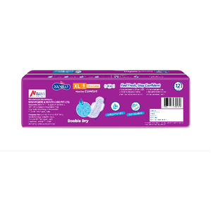 Serviettes hygiéniques Sanilo, paquet extra large, 6 serviettes, confort sec, maxi sec, XL, 280 mm, douces, douces, protection quotidienne - Product Image 5