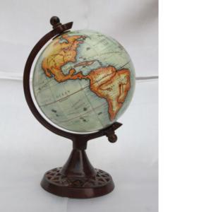 Antique Metal Globe <b>Desk</b> <b>Accessory</b> Customised City Information Worldwide Sea Air Routes Novelty Business Gifts <b>for</b> Promotions - Product Image 2