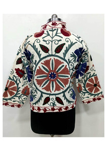 New Collection Boho Long Sleeve Suzani Designer Short <b>Jackets</b> for <b>Women</b> Best Quality Colorful Clothing with Full Sleeves - Product Image 2