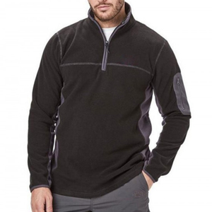 Vestes en polaire pour hommes en coton polyester teinté dans la plaine vêtements d'extérieur chauds et confortables pour l'automne, l'hiver et les vêtements d'extérieur - Product Image 1