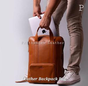 Mochila de cuero personalizada bolsa segura espaciosa precio al por mayor clásico hecho a mano negocio directo de fábrica descuentos a granel tendencias - Product Image 3